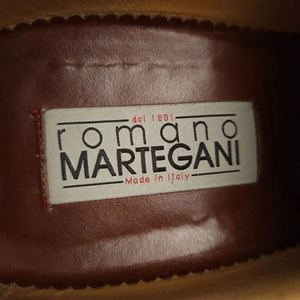 ROMANO MARTEGANI Brogue Oxfords Dress Shoe Leather Old Money Quiet Luxury Cognac